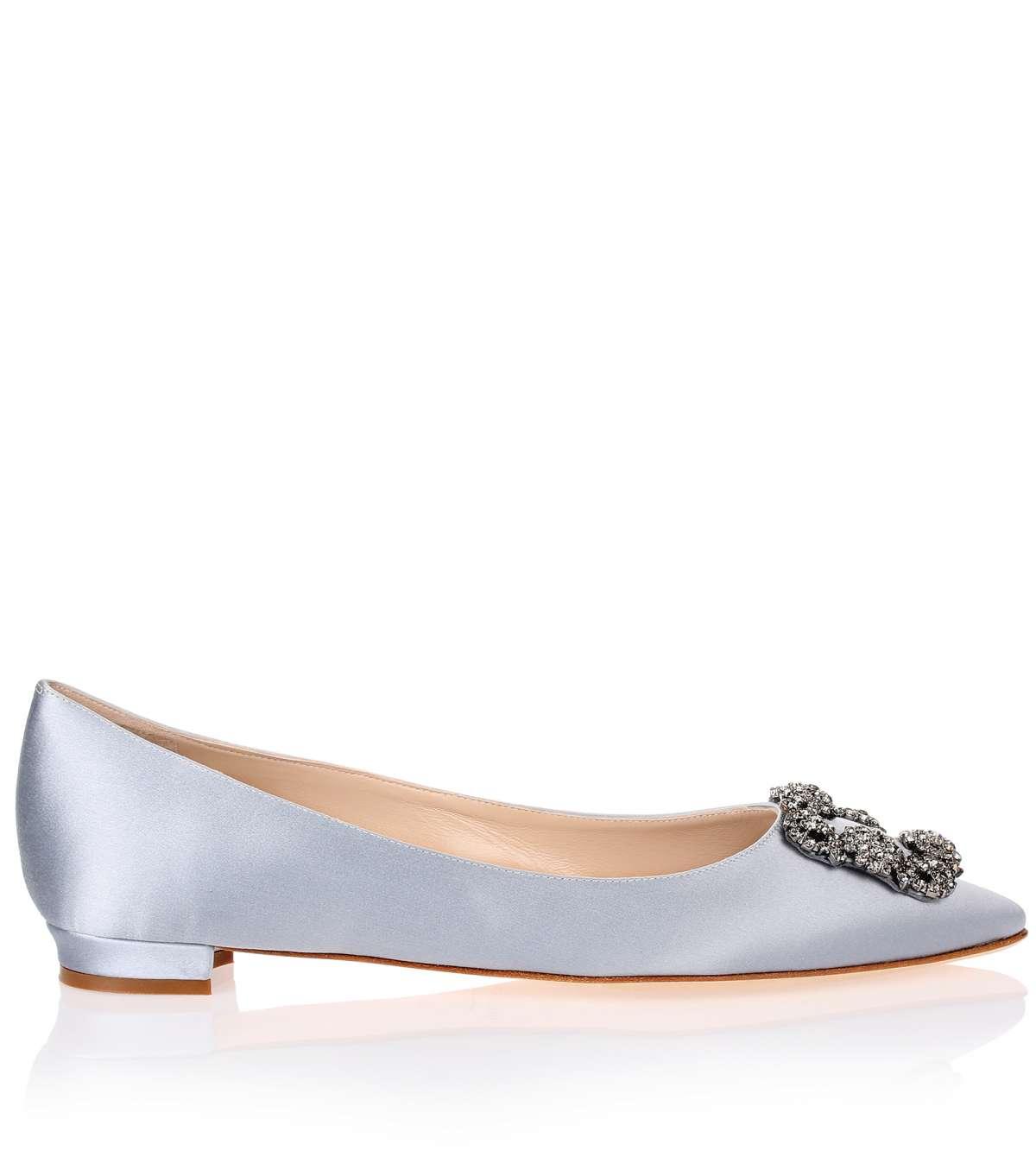 manolo blahnik satin flats